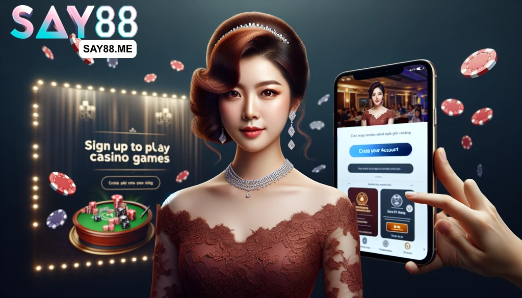 Biểu mẫu khi người chơi đăng ký tài khoản SAY88